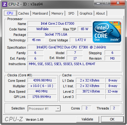 پردازنده استوک Intel Core2Duo E7300 — تصویر ۵