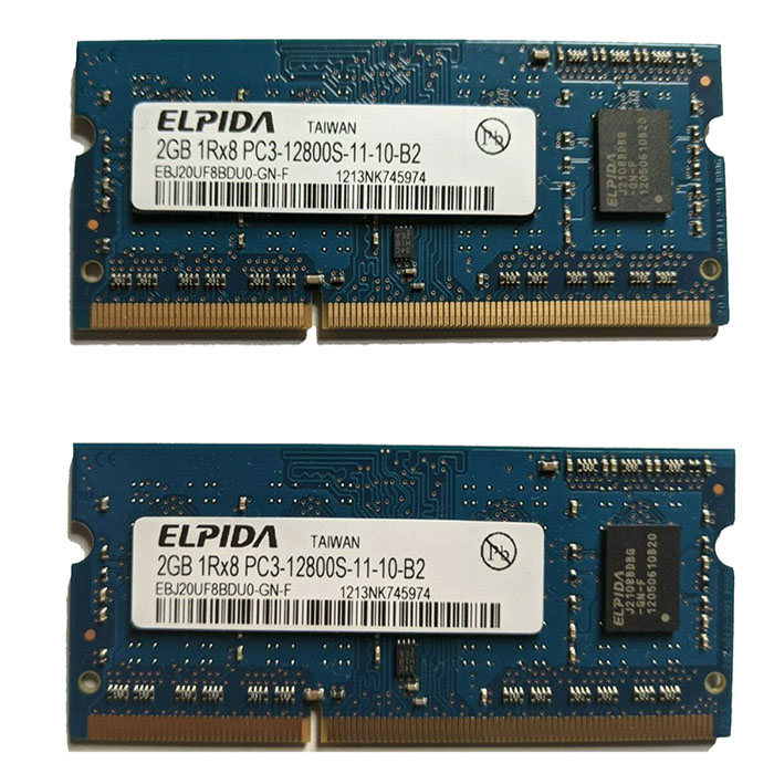 رم استوک لپ تاپی ۲ گیگابایت DDR3 مدل ELPIDA 2GB PC3-12800S-11-10-B2 — تصویر ۳