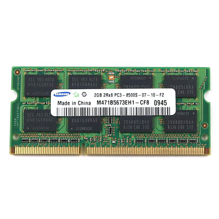 رم استوک لپ تاپی ۲ گیگابایت DDR3 مدل SAMSUNG 2GB PC3-8500S-07-10-F2