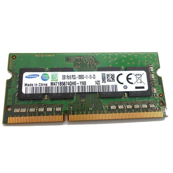 رم استوک لپ تاپی ۲ گیگابایت DDR3 مدل SAMSUNG 2GB PC3L-12800S