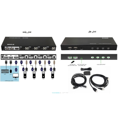 کی وی ام سوئیچ 4 پورت HDMI دی لینک مدل DKVM-410H — تصویر ۴