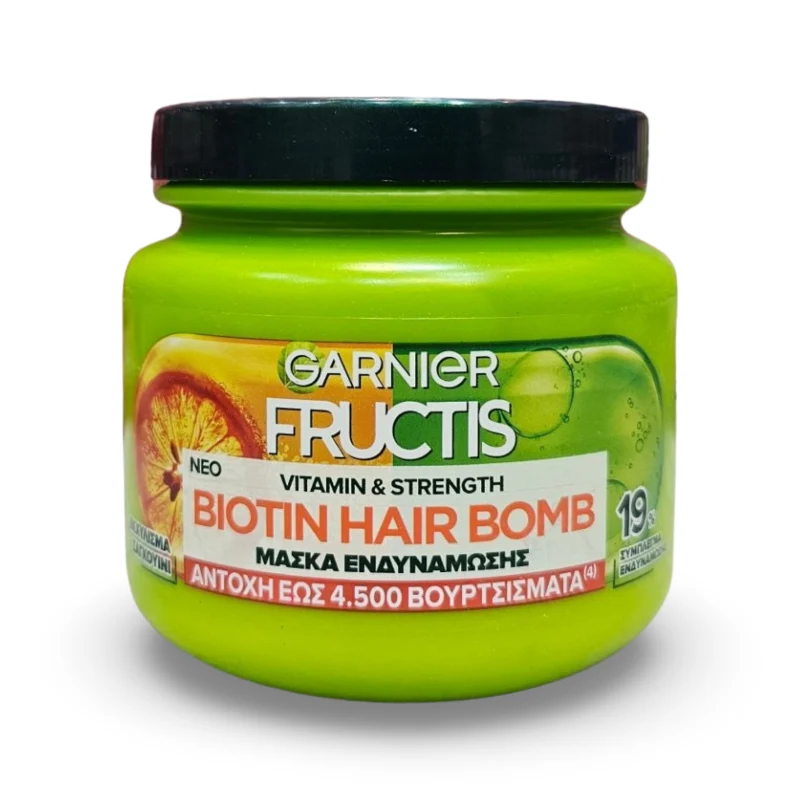 ماسک مو بمب بیوتین گارنیر مدل Biotin Hair Bomb حجم 320 میل — تصویر ۲