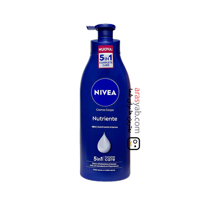لوسیون بدن بادام نیوآ Nivea 5in1 برای پوست خشک و خیلی خشک حجم 500 میل