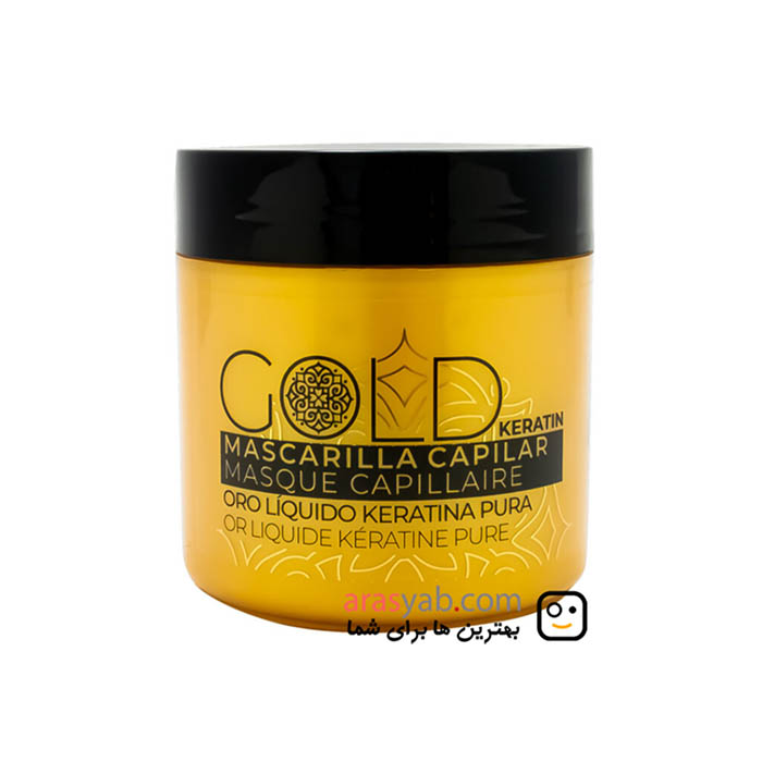 ماسک موی کراتینه لاویک Lovyc مدل Gold Keratin برای موی خشک حجم 400 میل