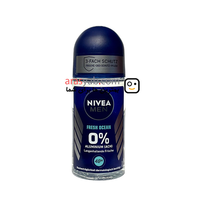 رول مردانه نیوا nivea مدل fresh ocean محافظ 48 ساعته حجم 50 میل