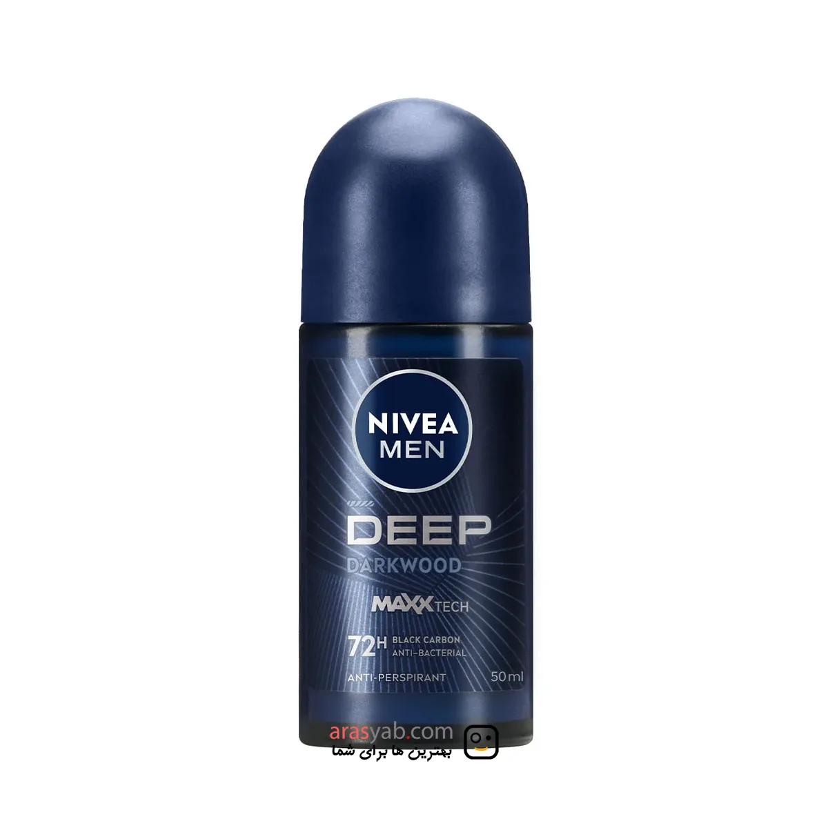 رول ضدتعریق مردانه نیوآ Nivea مدل Deep DarkWood مراقبت 72 ساعته حجم 50 میل — تصویر ۲