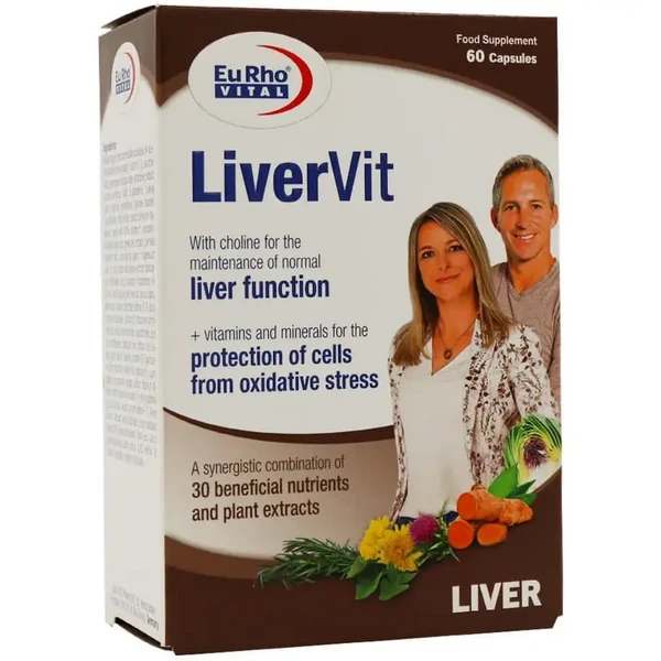 مکمل کپسول لیور ویت یورو ویتال 60 عددی Eu Rho Vital