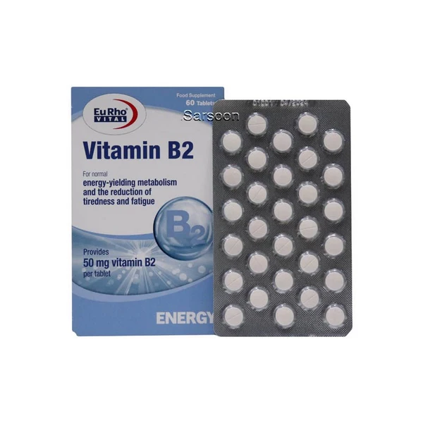 قرص ویتامین B2 یوروویتال 60 عدد Eu Rho Vital