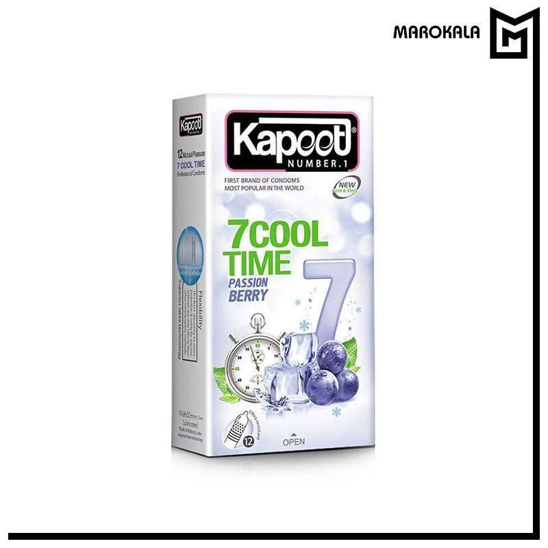 کاندوم کاپوت مدل 7Cool Time بسته 12 عددی(قیمت عمده با افزایش تعداد خرید کالا) - ماروکالا، فروش عمده محصولات آرایشی و بهداشتی