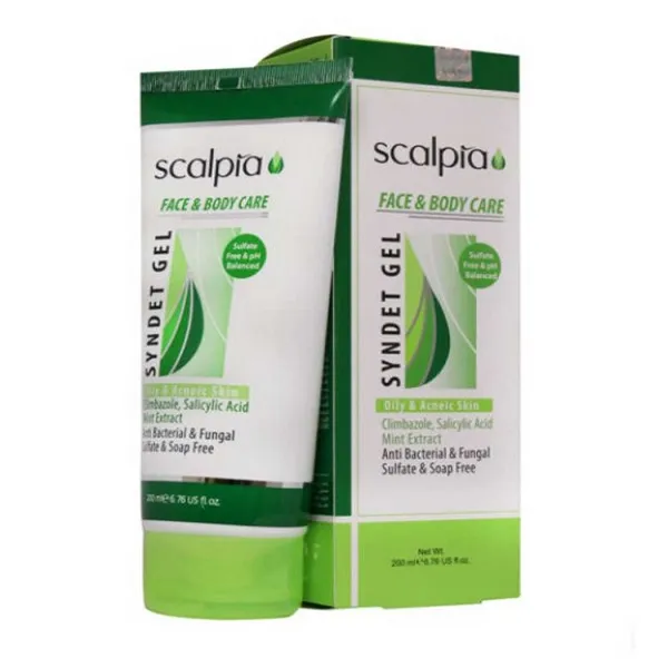 ژل شوینده غیر صابونی پوست چرب سیندت ژل اسکاپیا 200 میلی لیتر Scalpia