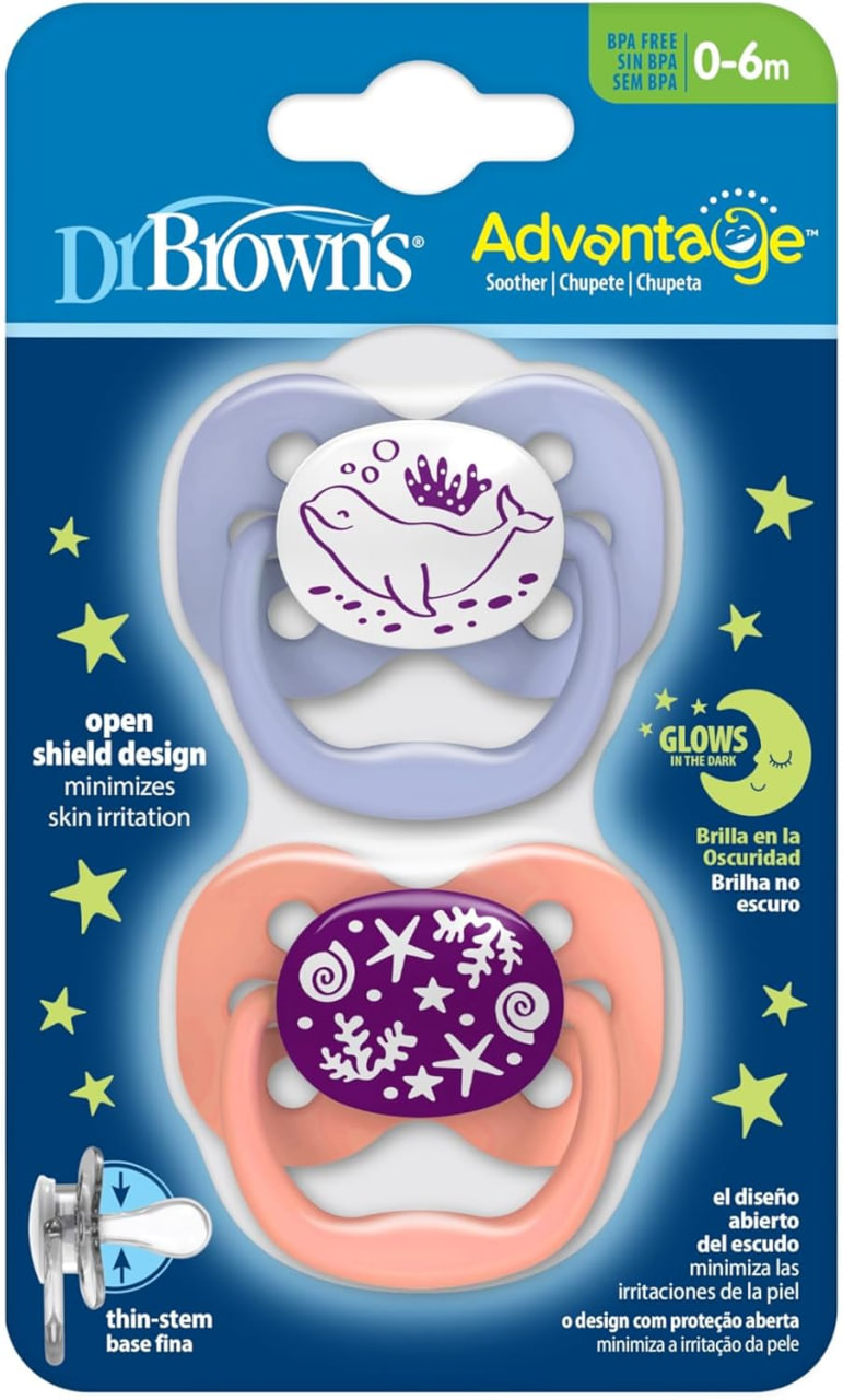 پستانک بادامی 0-6 دلفین و ستاره دریایی دکتر برانرز Dr Brown’s pv120003-intlx — تصویر ۶