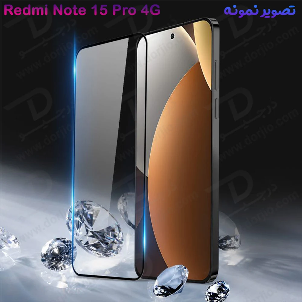 گلس شیشه‌ای فول چسب Redmi Note 15 Pro 4G مارک BIVA — تصویر ۳