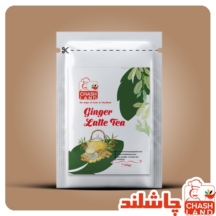 چای لاته زنجبیلی