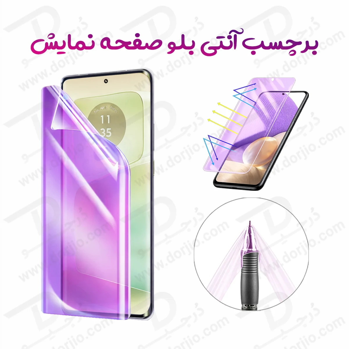 نانو برچسب Anti Blue صفحه نمایش Motorola Edge 60