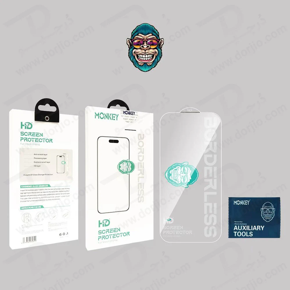 گلس تمام شفاف Poco F9 Ultra مارک Monkey — تصویر ۳