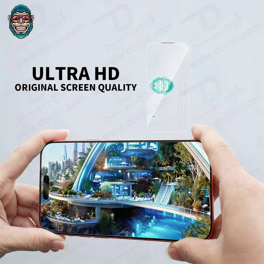گلس تمام شفاف Poco F9 Ultra مارک Monkey — تصویر ۴