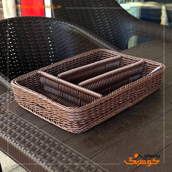 سبد بافت جا قاشقی مینا زیباسازان — تصویر ۳