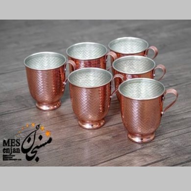 لیوان دسته دار چکشی مسی — تصویر ۲