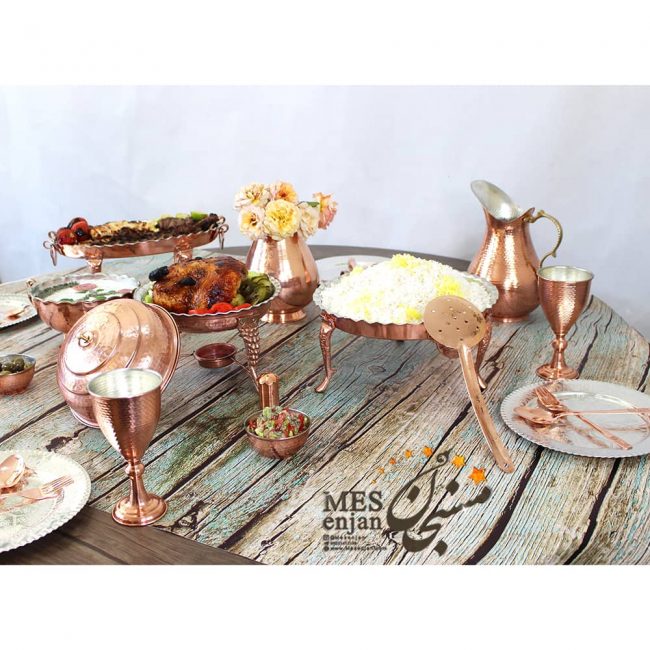 سرویس غذاخوری مسی چهار نفره — تصویر ۳