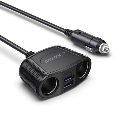 اداپتور فندکی خودرو 150وات فست شارژ USB3 برند BESTEK