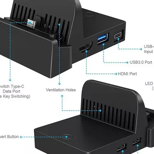 داک نینتندو سوئیچ 4K 1080P HDMI اورجینال امازون المان — تصویر ۳