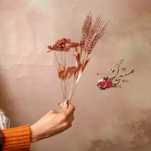 شاخه گل و گندم مسی — تصویر ۲