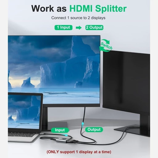 سوئیچ HDMI ساپورت 4kبدنه الومنیومی برای TV / Fire Stick / Xbox / PS3 / PS4 اورجینال آمازون — تصویر ۴