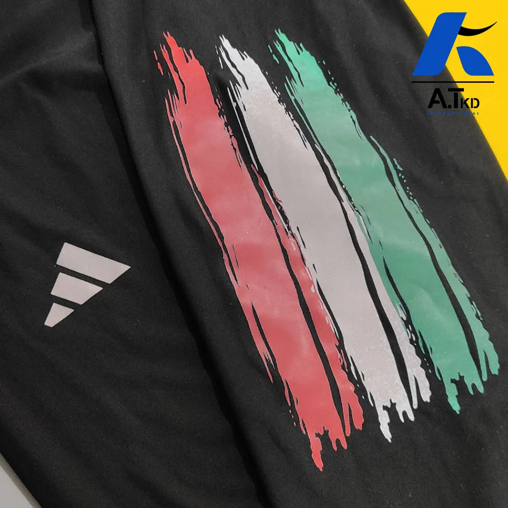 شلوار جذب تکواندو پرچمی طرح آدیداس Adidas — تصویر ۴