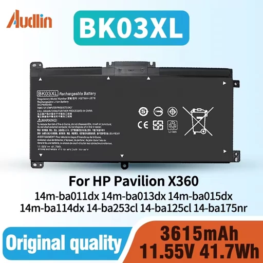 باتری اچ پی BK03XL لبتاپhp اچ پی Pavilion x360 اورجینال امازون المان