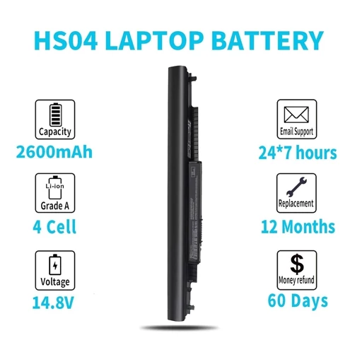 باتریHP لبتاپ مدلHS04/ HS03 HSTNN-LB6U اورجینال امازون المان — تصویر ۴