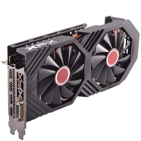 کارت گرافیک ایکس اف ایکس مدل آر ایکس 580 GTS Black Edition با حافظه 8 گیگابایت ا RX-580P8DBDR Radeon RX 580 GTS Black Edition 8GB OC+ Graphics Card