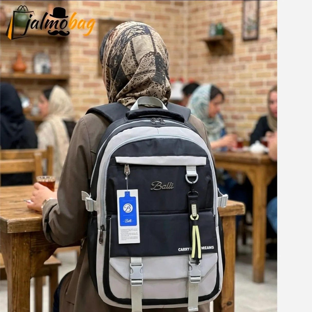 کوله پشتی اسپرت جادار ضد آب پارچه ریپس خارجی — تصویر ۵