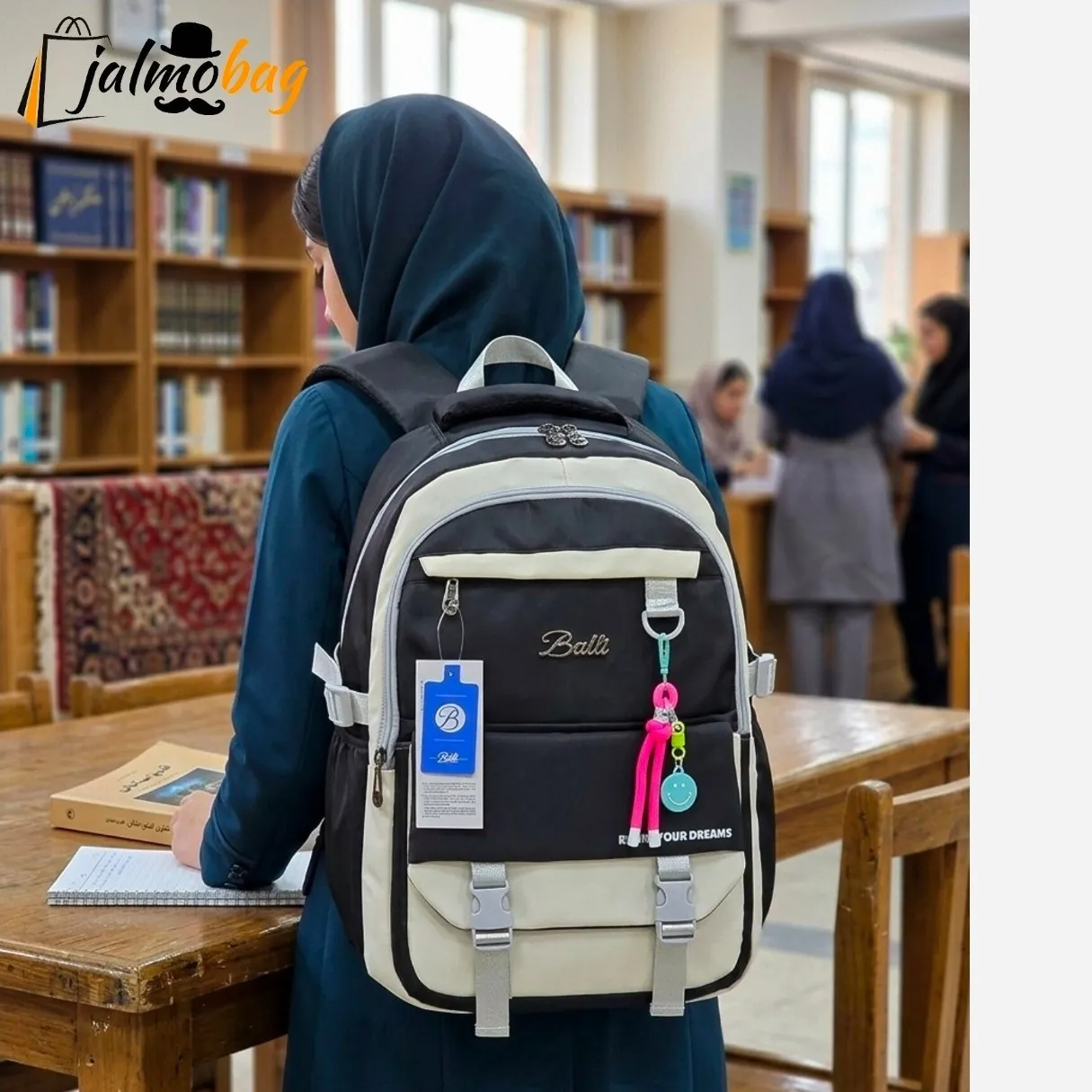 کوله پشتی اسپرت جادار ضد آب پارچه ریپس خارجی — تصویر ۲