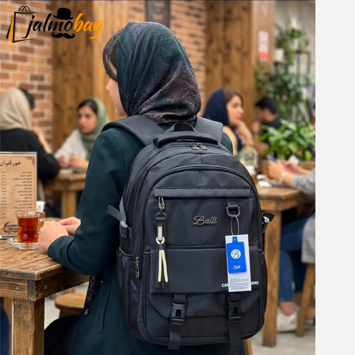 کوله پشتی اسپرت جادار ضد آب پارچه ریپس خارجی — تصویر ۳