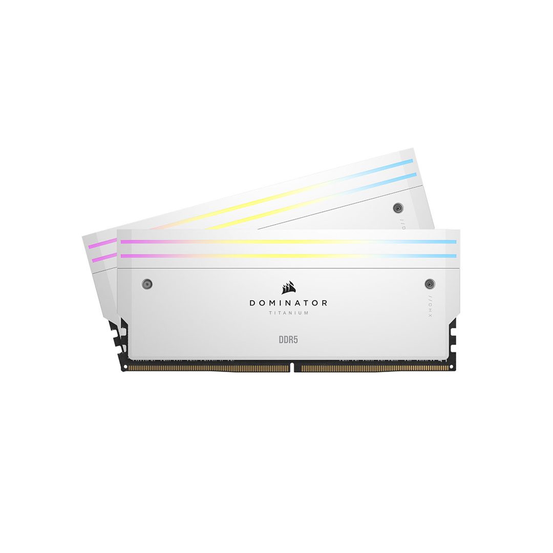 رم کورسیر Dominator Titanium RGB DDR5 6000MHz CL30 White ظرفیت 32 گیگابایت