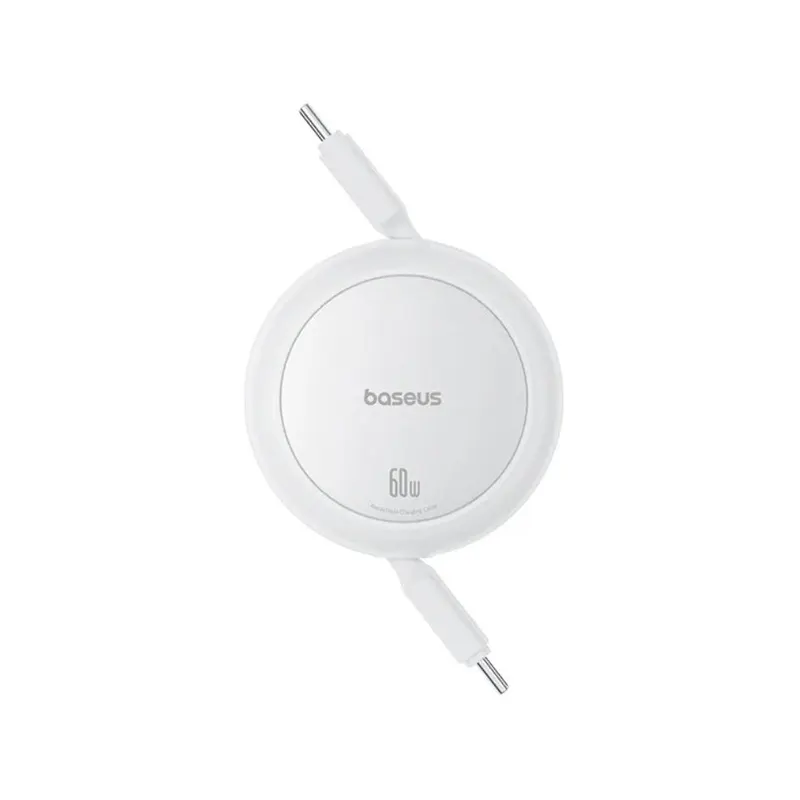 کابل تبدیل USB-C به USB-C باسئوس مدل Free2Pull Mini 60W طول 1 متر — تصویر ۳