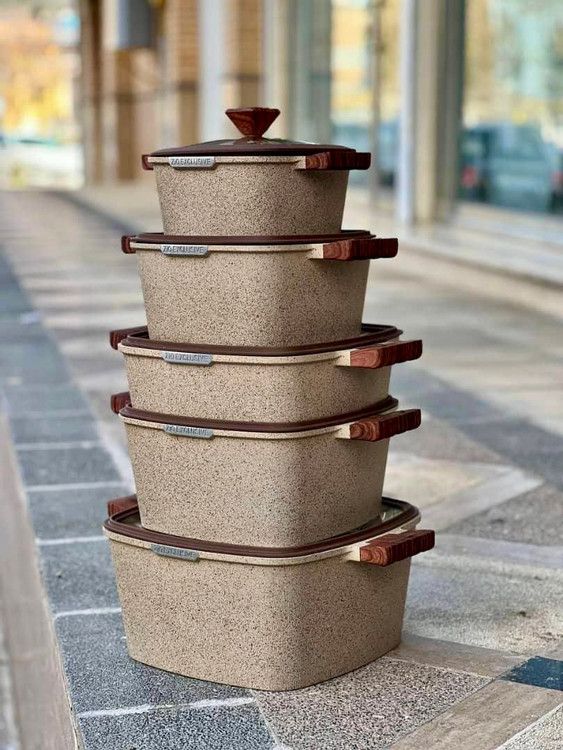 ست ۱۰ پارچه زیو مربع کد 8300 — تصویر ۵