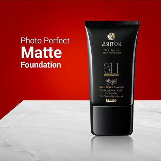 کرم پودر تیوپی مات فوتو پرفکت SPF15 اشتون ASHTON PHOTO PERFECT MATTE FOUNDATION
