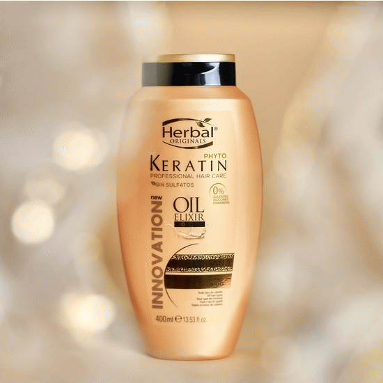 شامپو کراتین آرگان هربال اسپانیا 400 میل HERBAL OIL ELIXIR HAIR SHAMPOO
