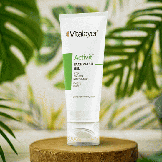 ژل شستشوی صورت پوست چرب اکتیویت ویتالیر 200 میل VITALAYER ACTIVIT FACE WASH GEL