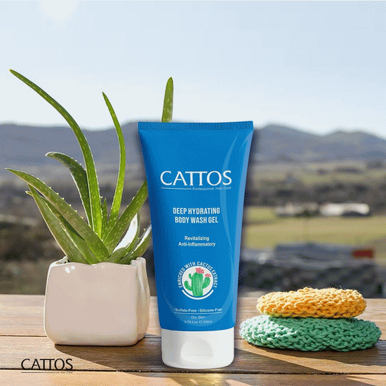 شامپو بدن هیدرا پوست خشک کاتوس 200 میل CATTOS DEEP HYDRATING BODY WASH GEL