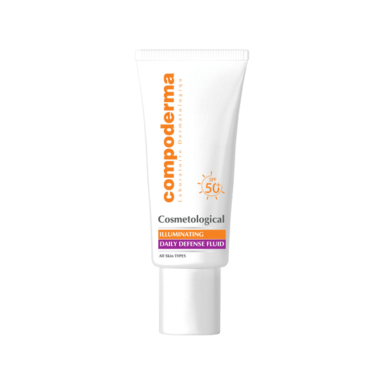 کرم ضد آفتاب بیرنگ ضد لک ایلومیناتینگ کامپودرما 40 میل COMPODERMA ILLUMINATING DAILY DEFENSE FLUID