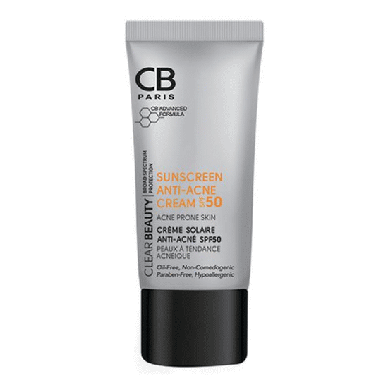 کرم ضد آفتاب ضد جوش بیرنگ پوست چرب سی بی 40 میل CB SUNSCREEN ANTI-ACNE CREAM
