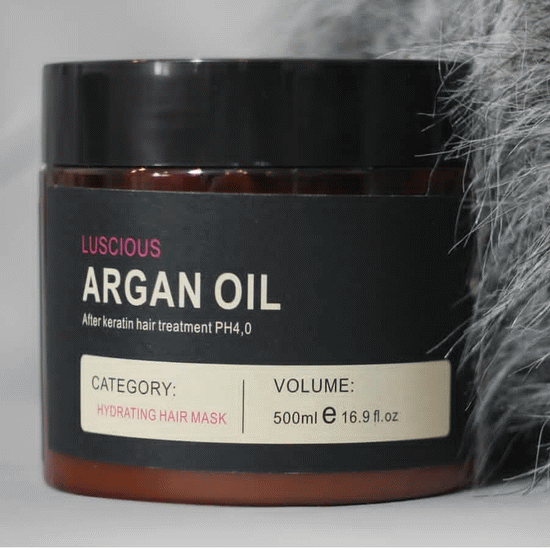 ماسک مو آرگان فاقد سولفات ریو فرمولا برزیل 500 میل RIO FORMULA ARGAN OIL HYDRATING HAIR MASK