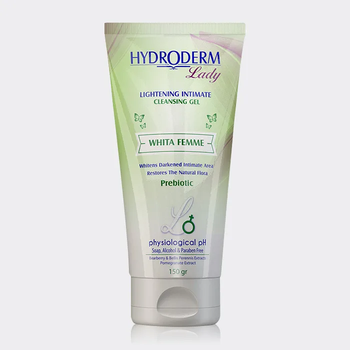 ژل بهداشتی روشن کننده بانوان هیدرودرم Hydroderm White Femme Cleansing Gel 150g — تصویر ۲