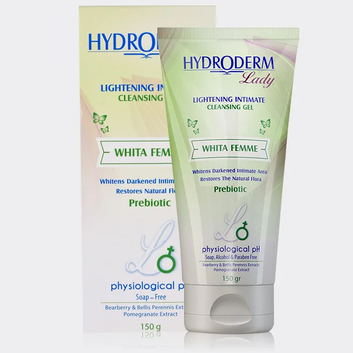 ژل بهداشتی روشن کننده بانوان هیدرودرم Hydroderm White Femme Cleansing Gel 150g — تصویر ۳