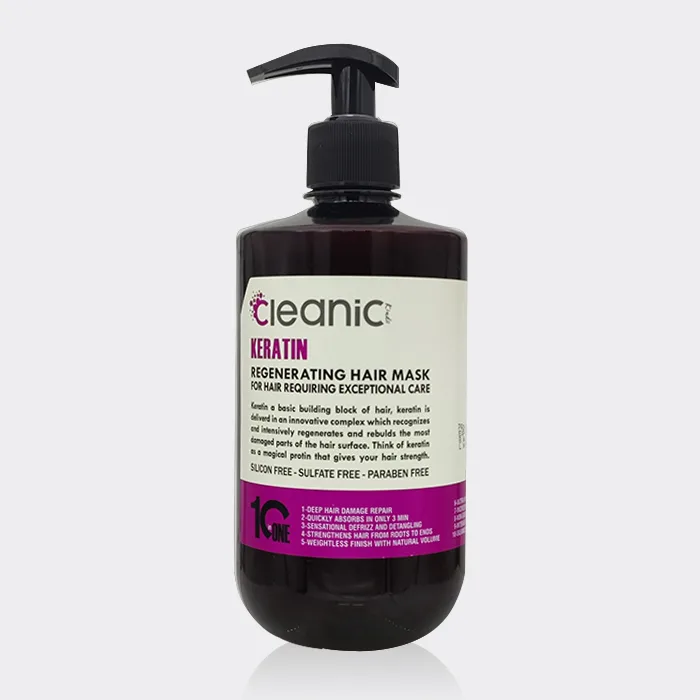 ماسک مو بدون سولفات کراتین کلینیک کیندی Cleanic Kindii Keratin Hair Mask 550ml — تصویر ۲