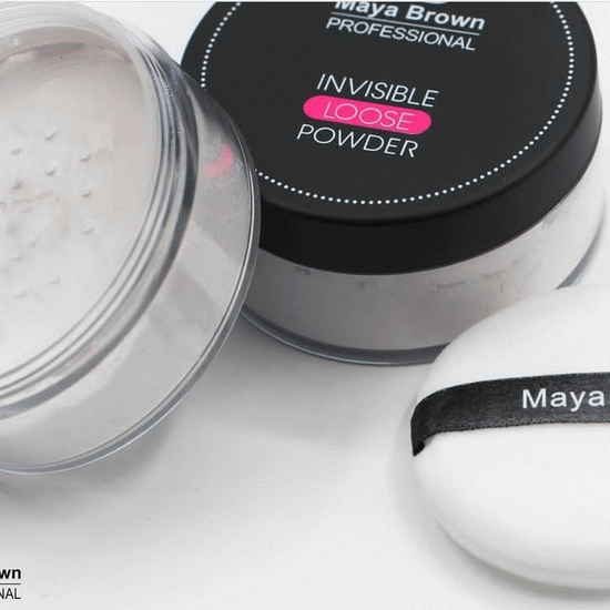 پودر فیکس بی رنگ مایا براون MAYA BROWN INVISIBLE LOOSE POWDER