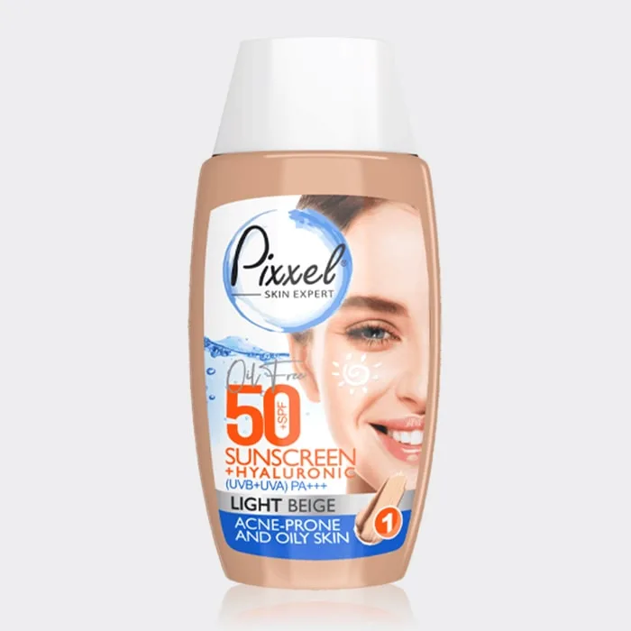 ضد آفتاب رنگی پوست چرب پیکسل Pixxel Fluid Sun Screen SPF50 Acne-Prone And Oily Skin 50ml