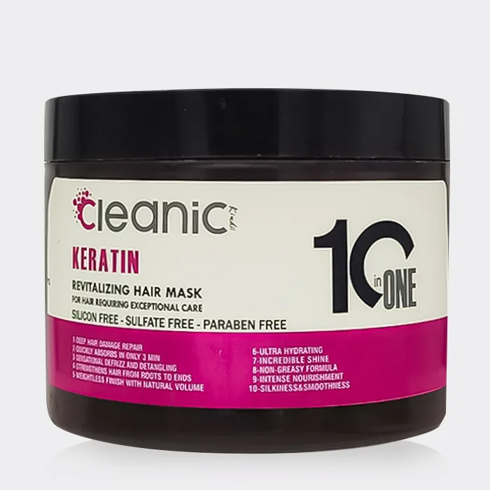 ماسک مو بدون سولفات کراتین کلینیک کیندی Cleanic Kindii Keratin Hair Mask 500ml